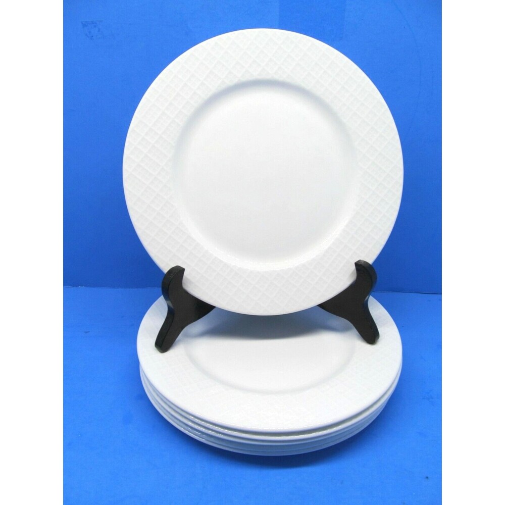 Roscher White Basketweave Salad Plates Bundle Of 6